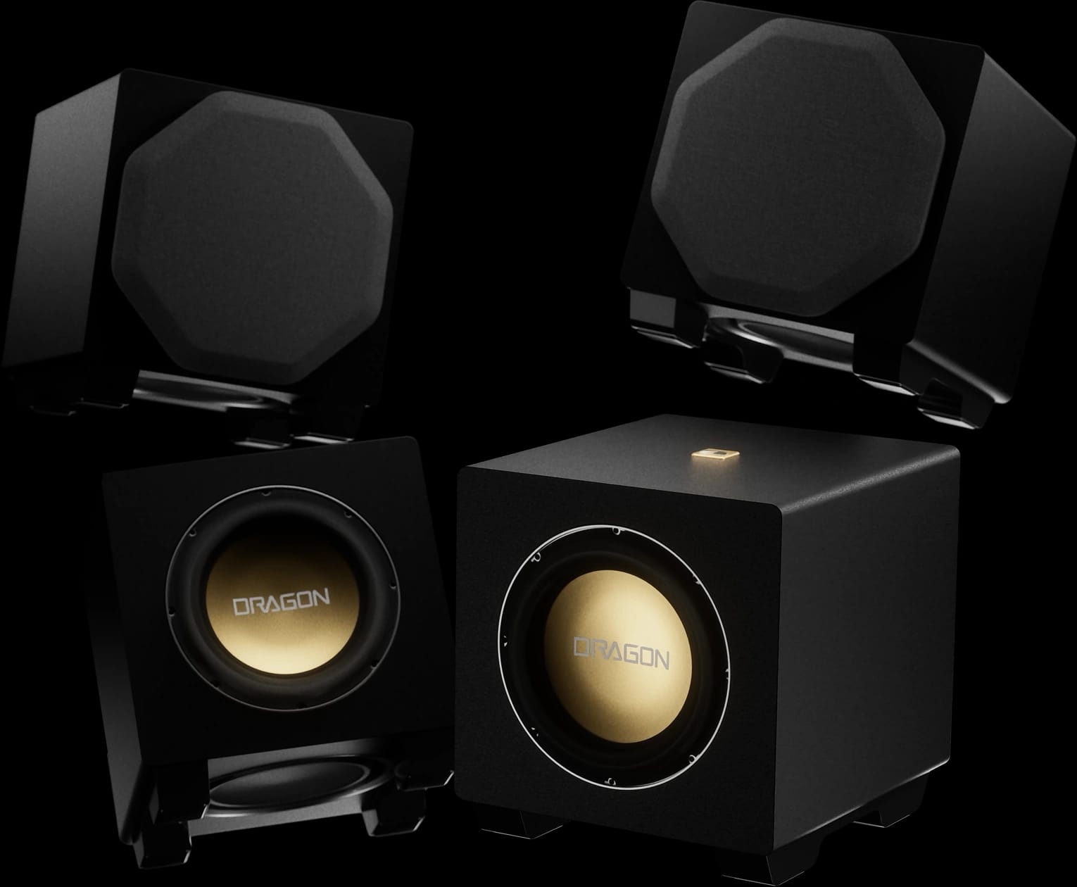 image of four mod-12 subwoofers