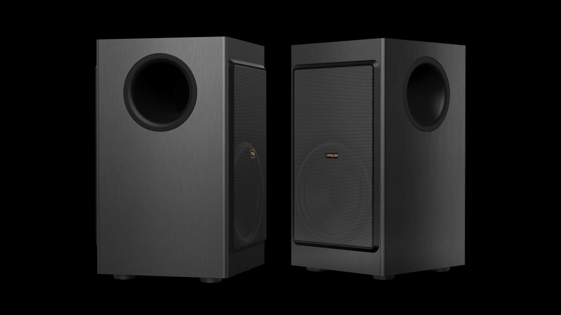 Nakamichi dual-opposing 8 inch subwoofer expansion pair for the DRAGON system